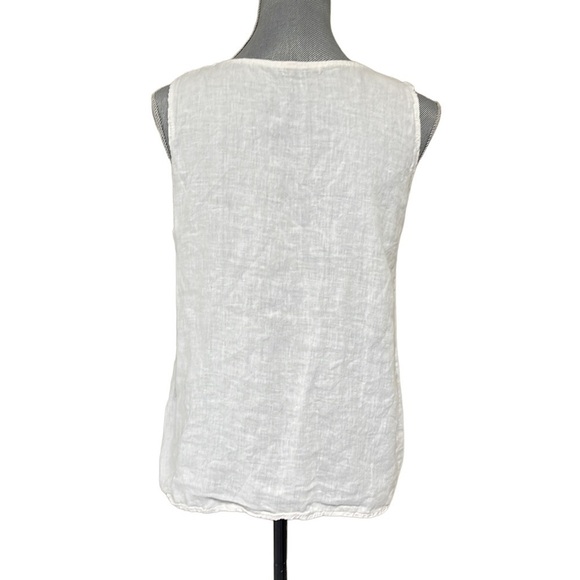 VIOLA Borgnine linen and lace sleeveless top, size S - Picture 3 of 4